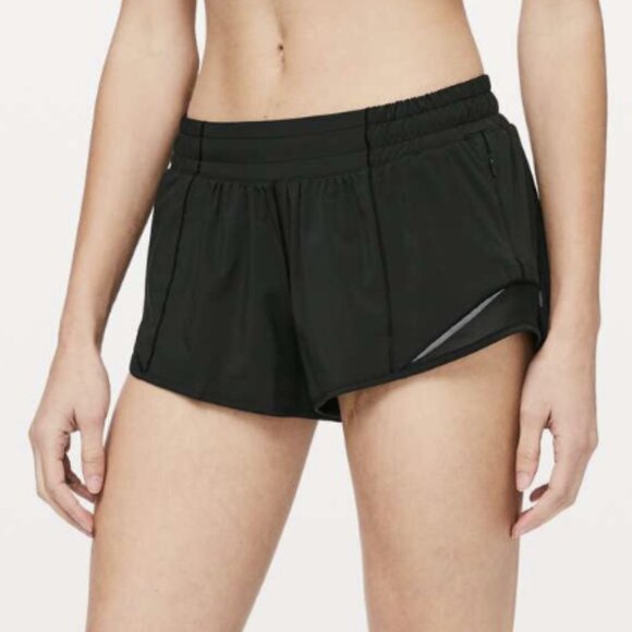 Lululemon Hotty Hot Short II *2.5" Black Swift Liner Size 4 - Picture 1 of 16